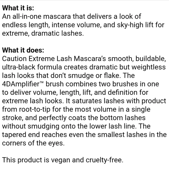 Hourglass Caution Extreme Lash Mascara Black New In Box - Picture 2 of 4